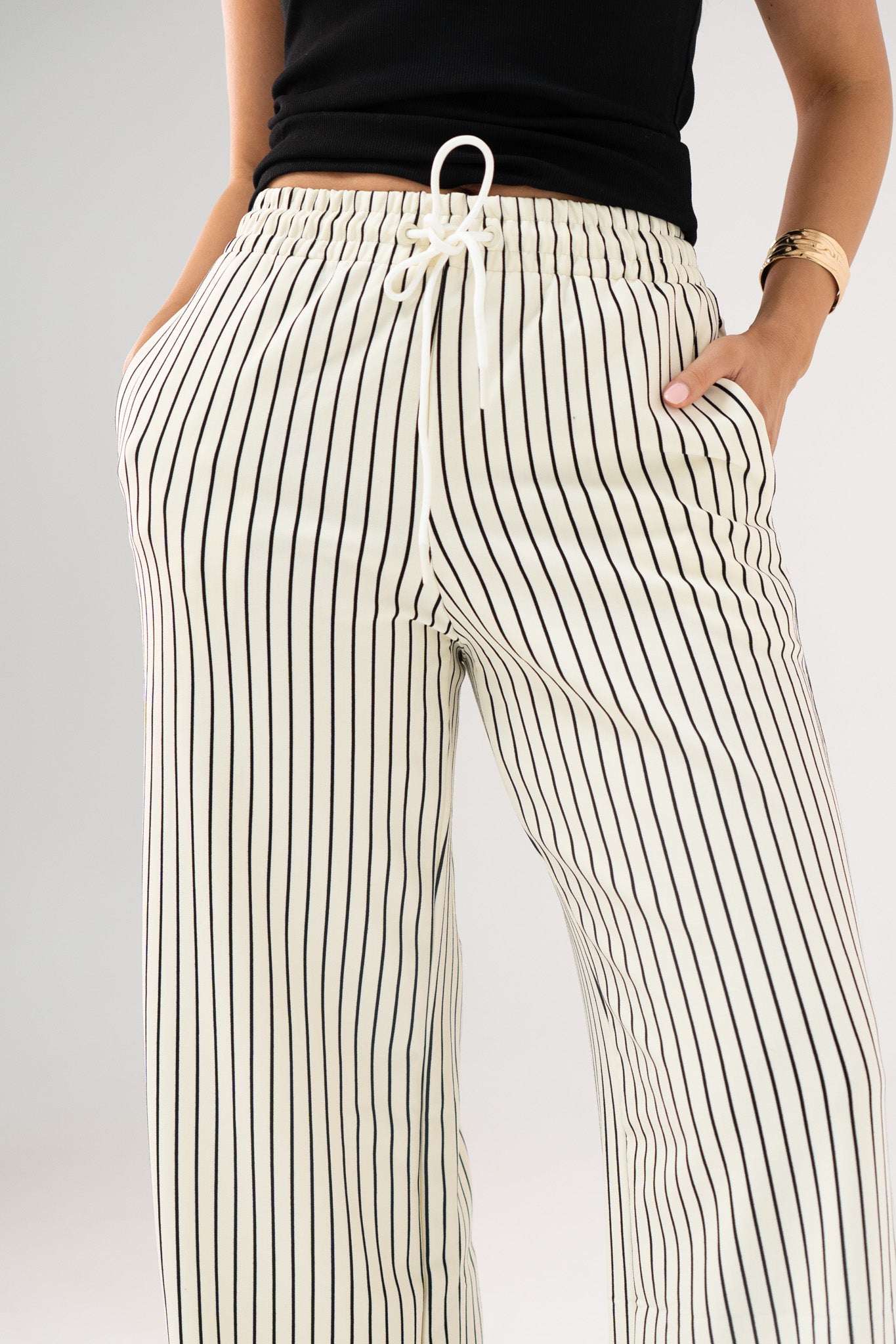 Love Laura Luxe Trousers In Pinstripe