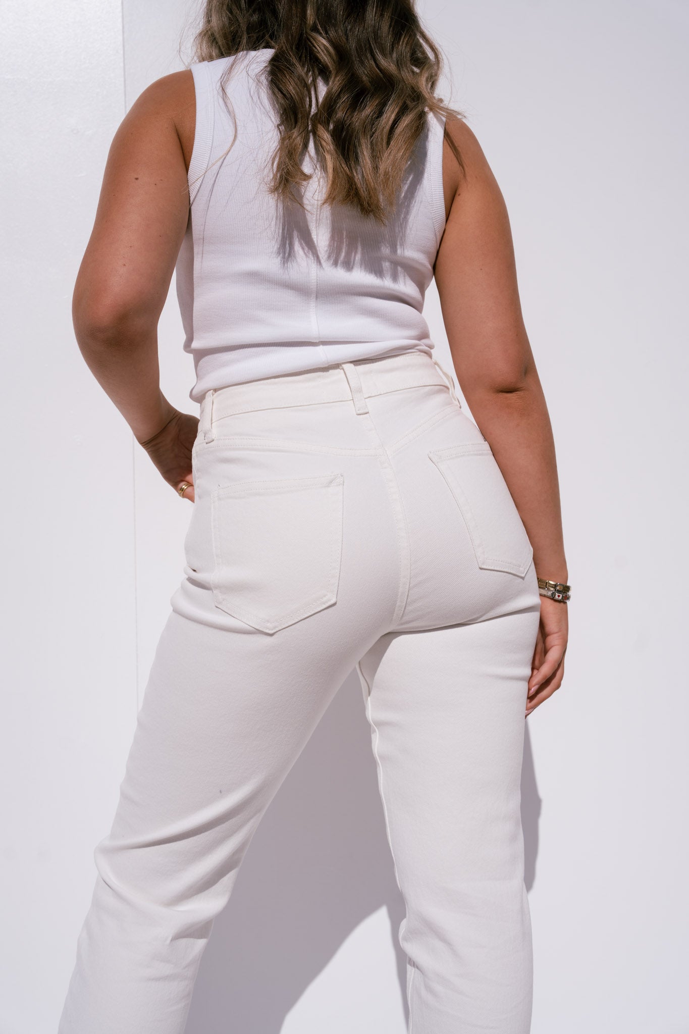 Love Laura Mom Jeans In White