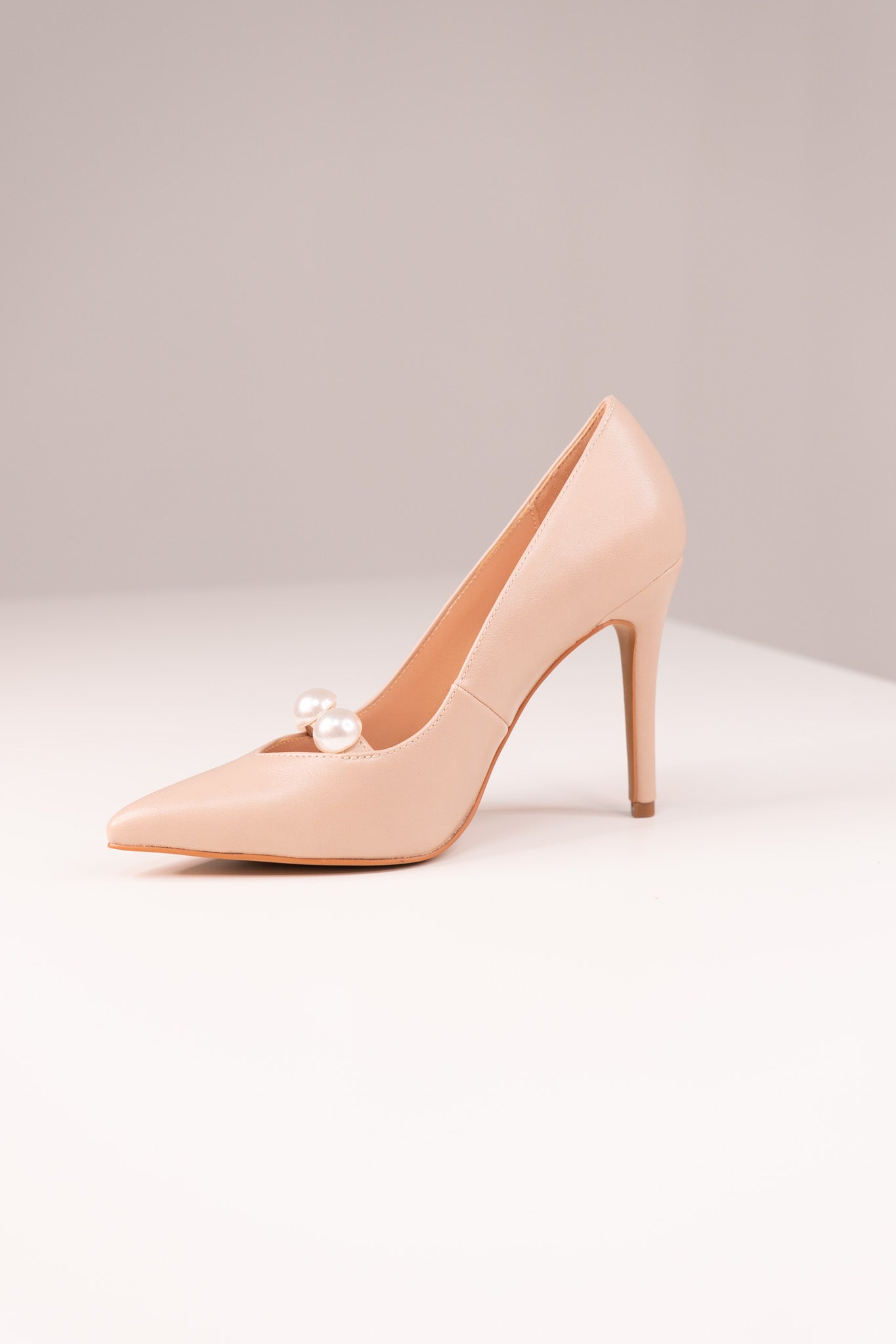 Love Laura Pearl Detail Heel In Nude