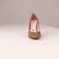 Love Laura Pearl Detail Heel In Khaki