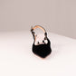 Love Laura Pearl Detail Kitten Heel In Black