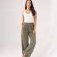 Love Laura Pinstripe Trousers In Khaki
