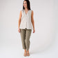 Love Laura Pinstripe Waistcoat In Olive