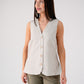 Love Laura Pinstripe Waistcoat In Olive