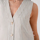 Love Laura Pinstripe Waistcoat In Olive