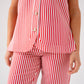 Love Laura Pinstripe Waistcoat In Red
