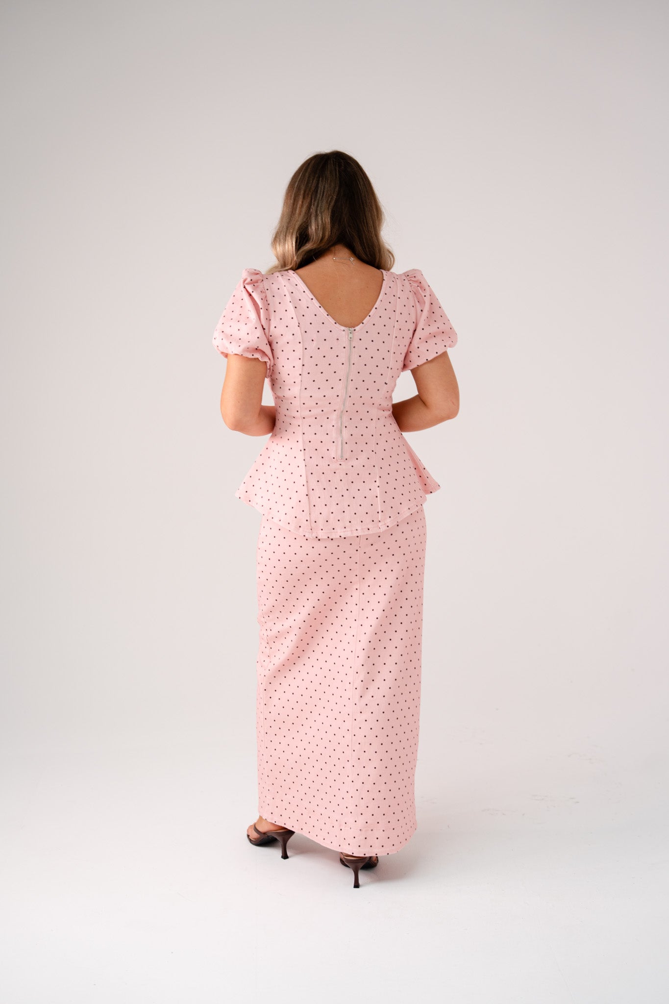 Love Laura Polka Dot Skirt In Pink