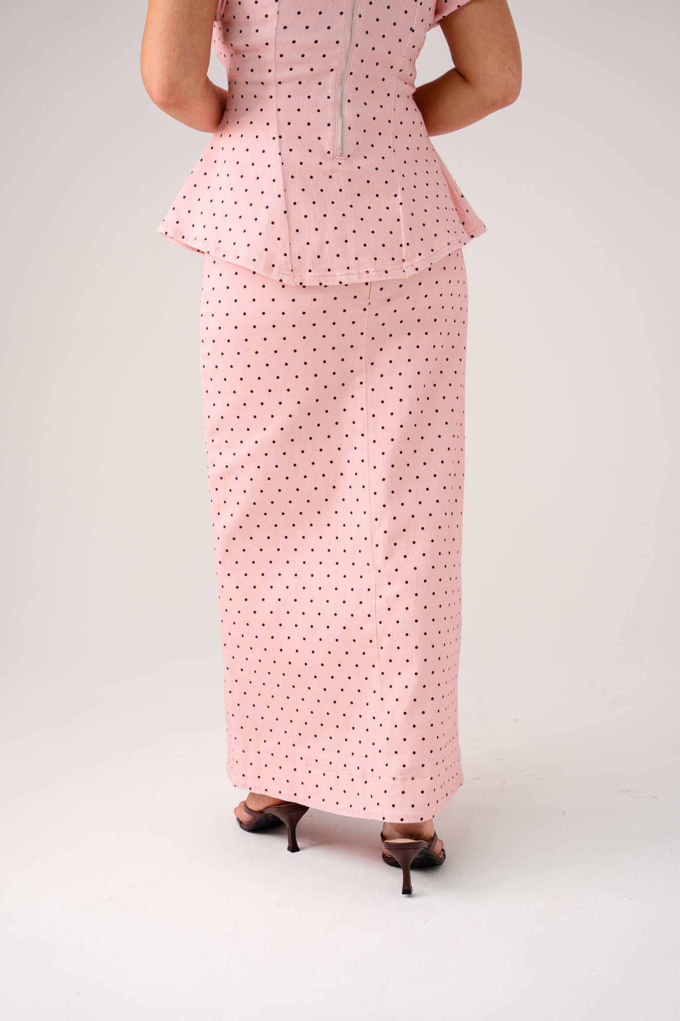 Love Laura Polka Dot Skirt In Pink