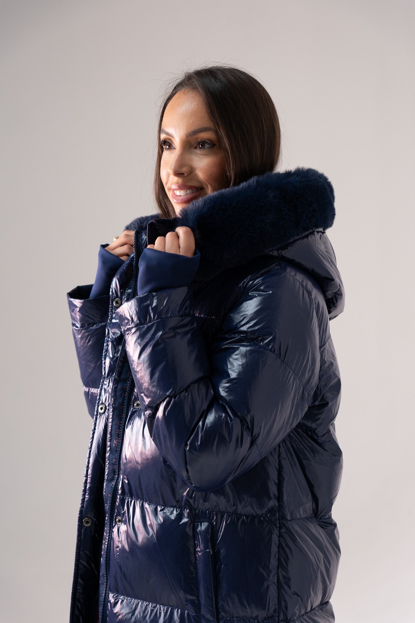 Love Laura Puffa Coat In Navy