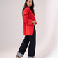 Love Laura Red Trim Turn Up Jeans In Dark Wash