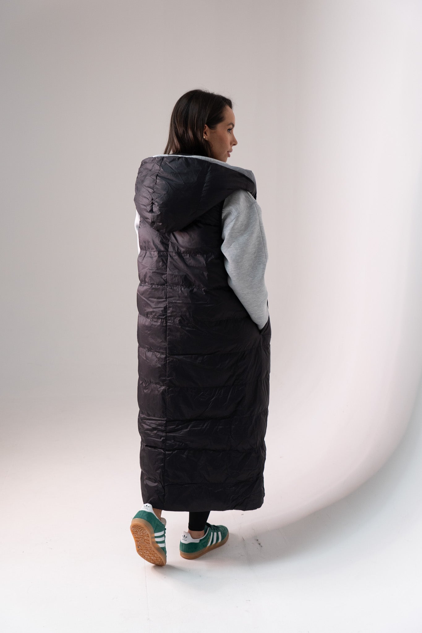 Love Laura Reversible Gilet In Black & Grey