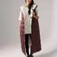 Love Laura Reversible Gilet In Burgundy & Cream