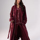 Love Laura Trim Robe In Burgundy