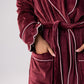 Love Laura Trim Robe In Burgundy