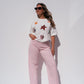 Love Laura Sequin Shell T-Shirt In White