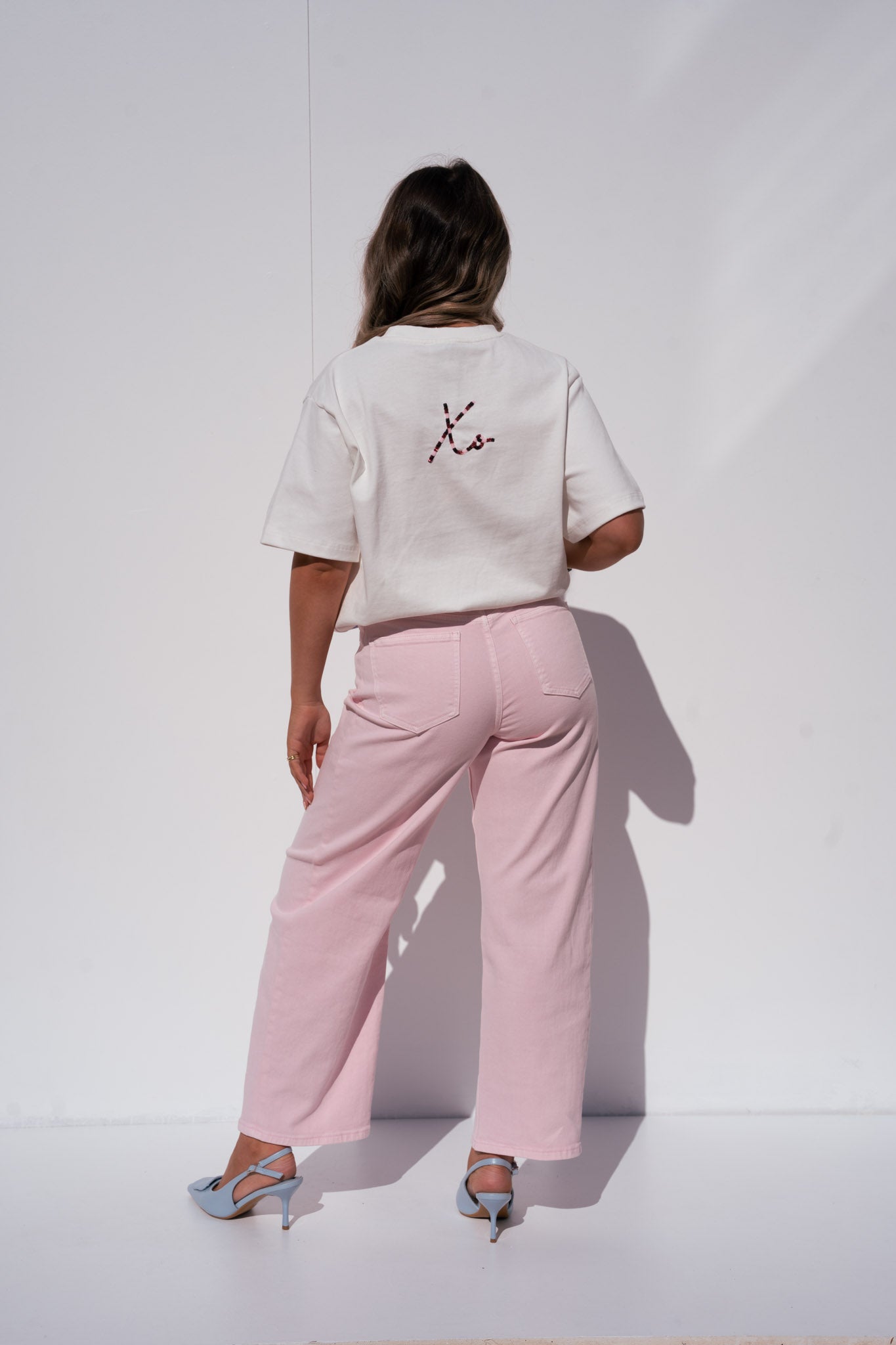 Love Laura Sequin Shell T-Shirt In White