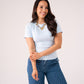 Love Laura Short Sleeve Ribbed T-Shirt In Baby Blue