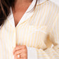 Love Laura Pyjama Top In Lemon Stripe