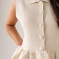 Love Laura Peplum Sleeveless Knit In Cream