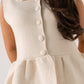 Love Laura Peplum Sleeveless Knit In Cream
