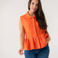 Love Laura Peplum Sleeveless Knit In Orange