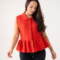 Love Laura Peplum Sleeveless Knit In Red