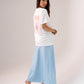 Love Laura Slip Skirt In Powder Blue