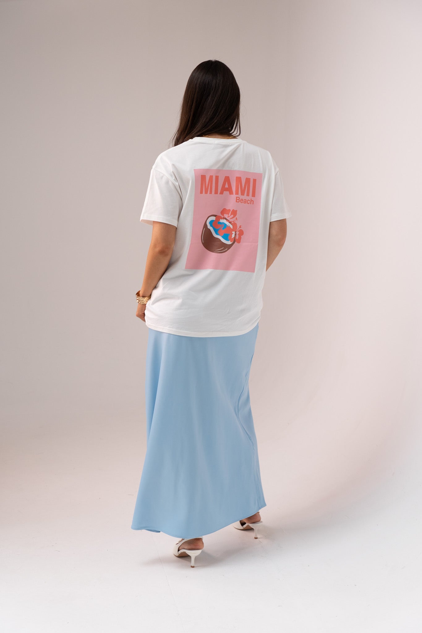 Love Laura Slip Skirt In Powder Blue