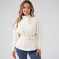 Love Laura Belted Leisure Jacket In Cream