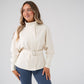 Love Laura Belted Leisure Jacket In Cream