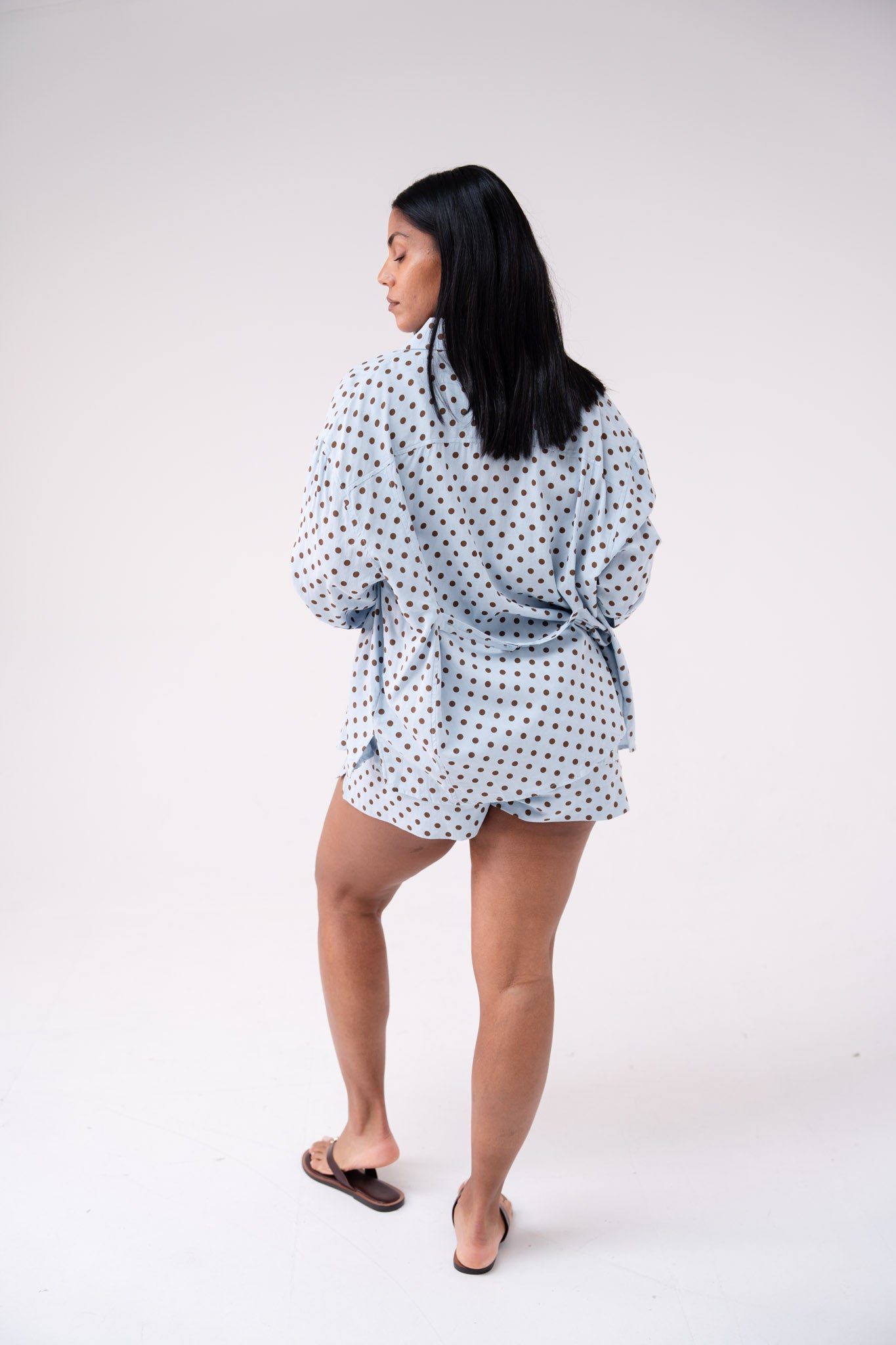 Love Laura Polka Dot Shirt In Blue