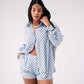 Love Laura Polka Dot Shirt In Blue