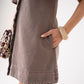 Love Laura Statement Collar Dress In Mocha