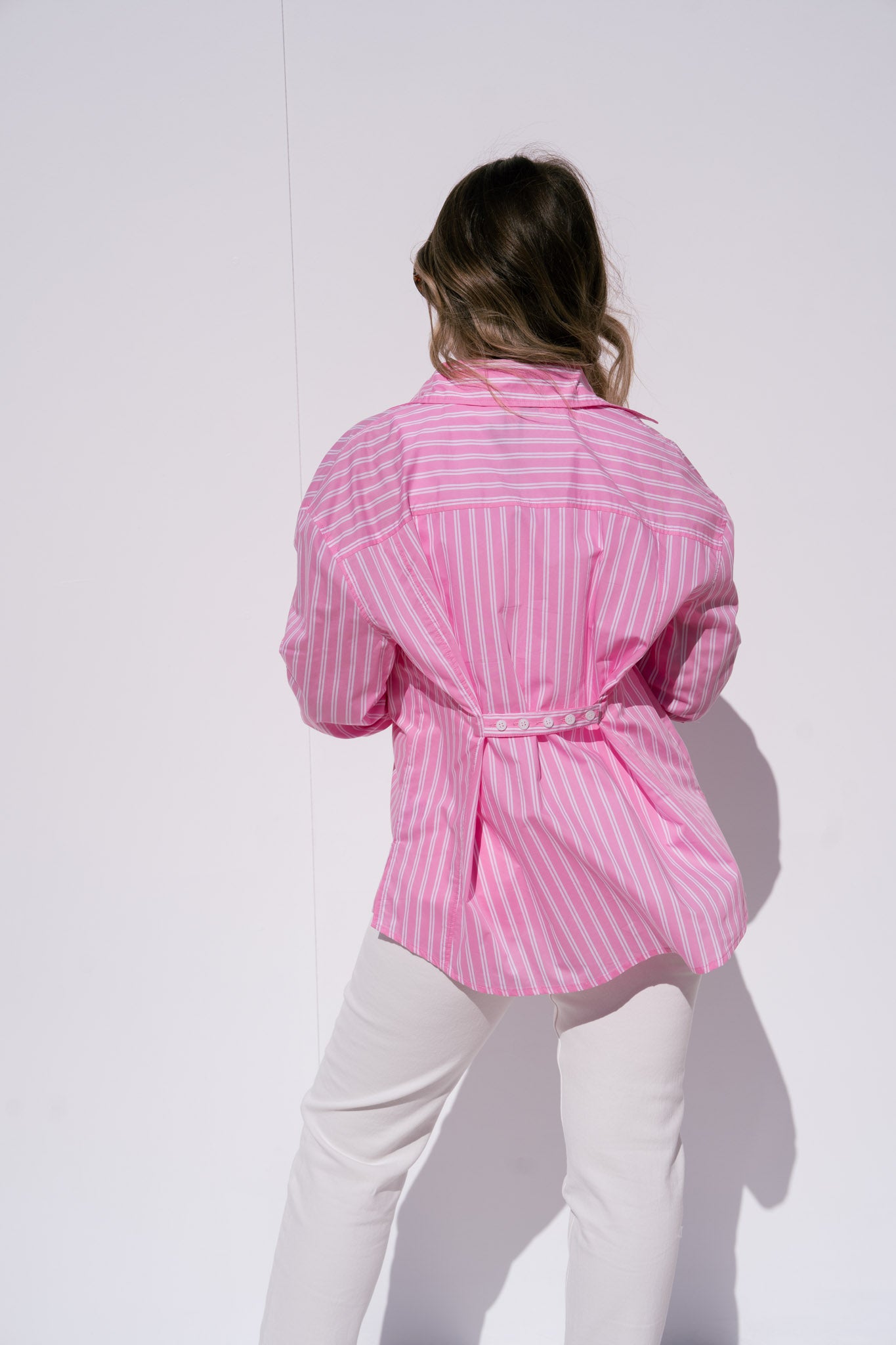 Love Laura Stripe Shirt In Pink