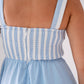Love Laura Stripe Midi Dress In Blue