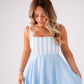 Love Laura Stripe Midi Dress In Blue