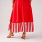 Love Laura Stripe Midi Dress In Red