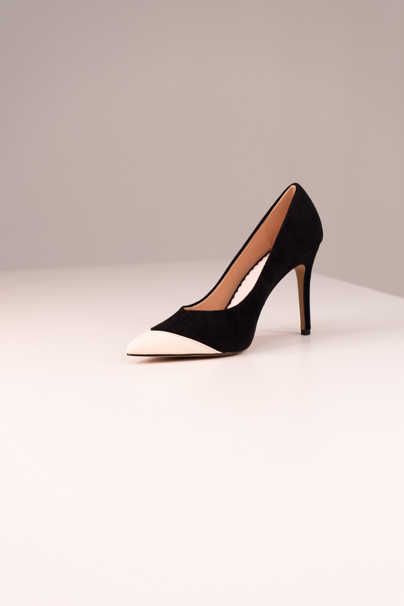 Love Laura Suede Heel In Monochrome