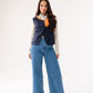 Love Laura Faux Suede Waistcoat In Navy