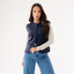 Love Laura Faux Suede Waistcoat In Navy