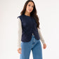 Love Laura Faux Suede Waistcoat In Navy