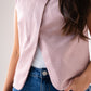 Love Laura Faux Suede Waistcoat In Pink