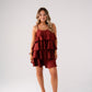 Love Laura Tiered Mini Dress In Bronze