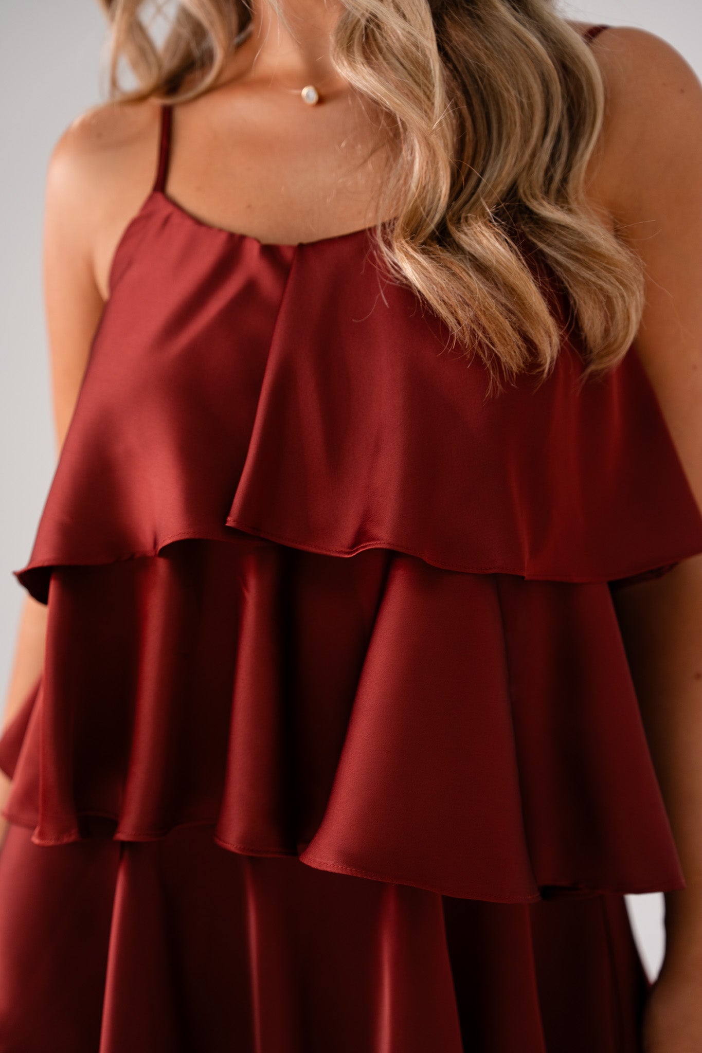 Love Laura Tiered Mini Dress In Bronze