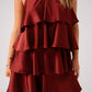 Love Laura Tiered Mini Dress In Bronze