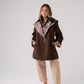 Love Laura Trench Coat With Scarf In Chocolate