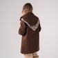 Love Laura Trench Coat With Scarf In Chocolate
