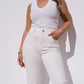 Love Laura V-Neck Vest Top In White