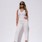 Love Laura V-Neck Vest Top In White