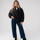 Love Laura Statement Collar Jacket In Black